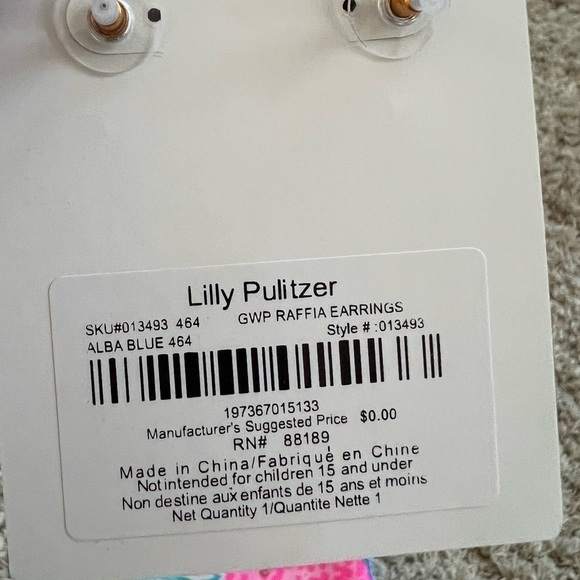 Lilly Pulitzer Raffia Earrings - NWT - Picture 5 of 6